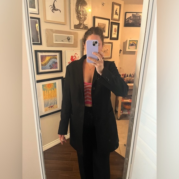 Banana republic black wool coat - Picture 1 of 6